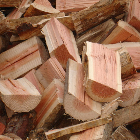 Photo of seasoned oregon firewood.
